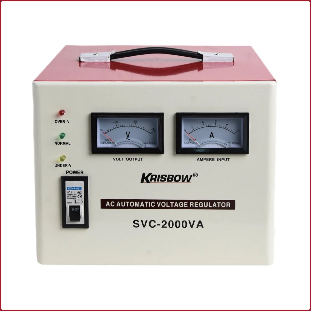 Krisbow SVC-2000VA 自動電圧調整器 Jual KRISBOW Stabilizer Analog 2 KVA SVC-2000 Va - Merah | Shopee