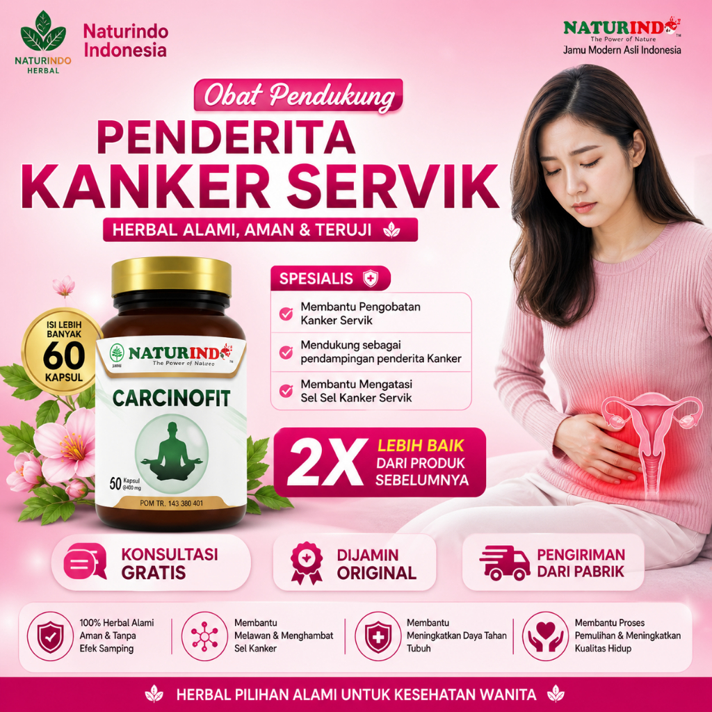 Obat Herbal Carcinofit 50 Kapsul - Membantu Mencegah Pertumbuhan Sel Kanker Servik