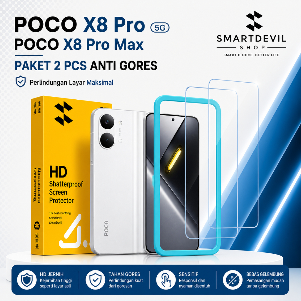 Jual Tempered Glass Poco X8 Pro X8 Pro Max 5G SmartDevil Anti Gores ...
