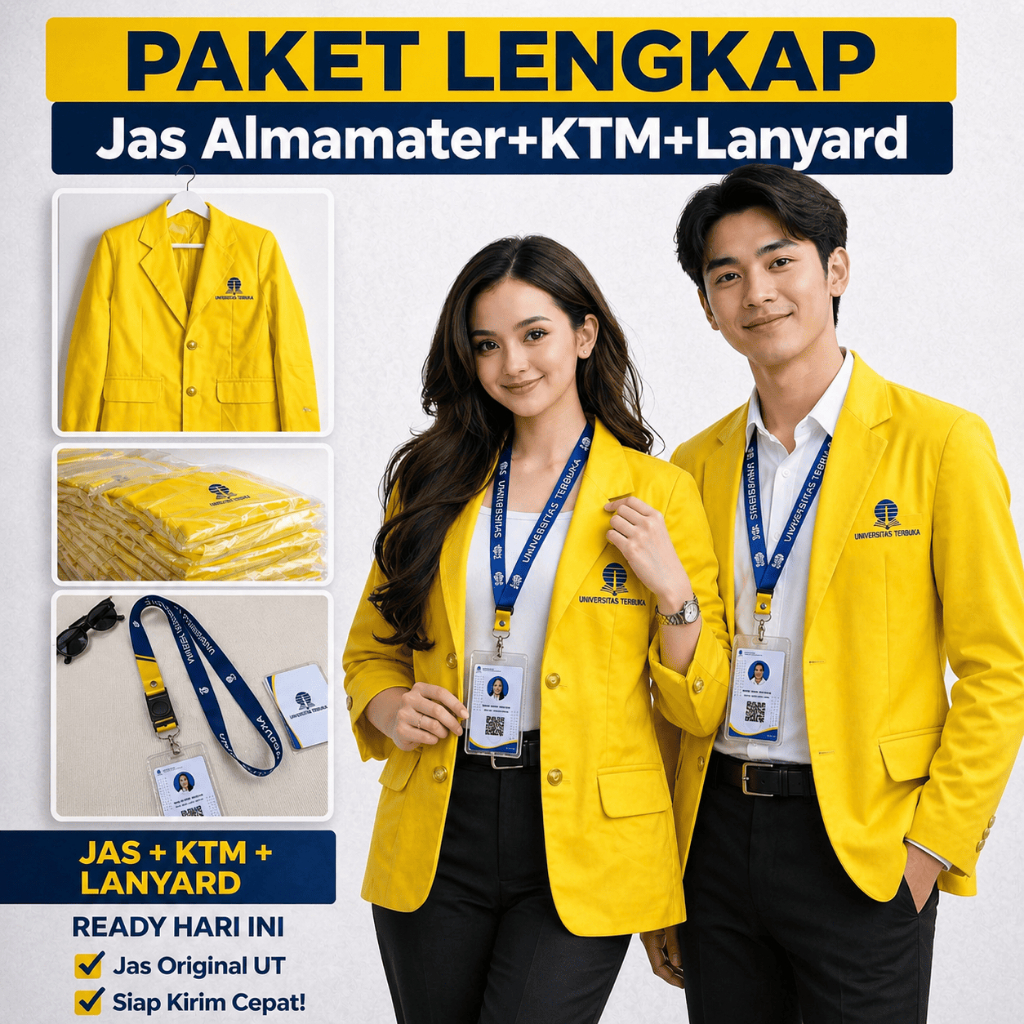Jual ((Ready Stok)) PAKET Cetak KTM + Jas Almamater UT Murah Kancing ...