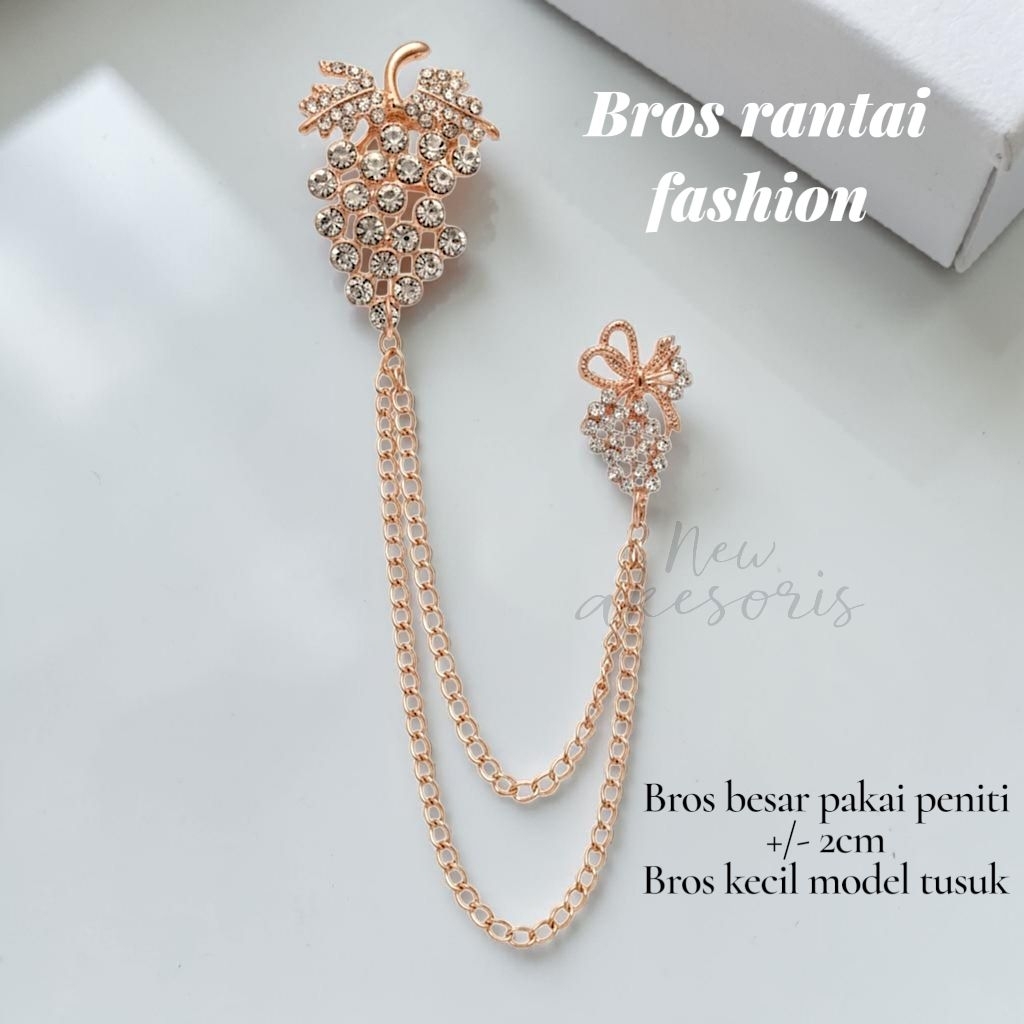 Jual Bros Pin Rantai Jas Kebaya Janggan Model Peniti Dua | Shopee Indonesia