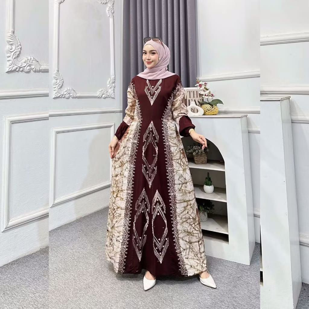 Jual Gamis Twill Rayon Super Adem Gamis Rayon Twill Jumbo Mewah Elegan ...