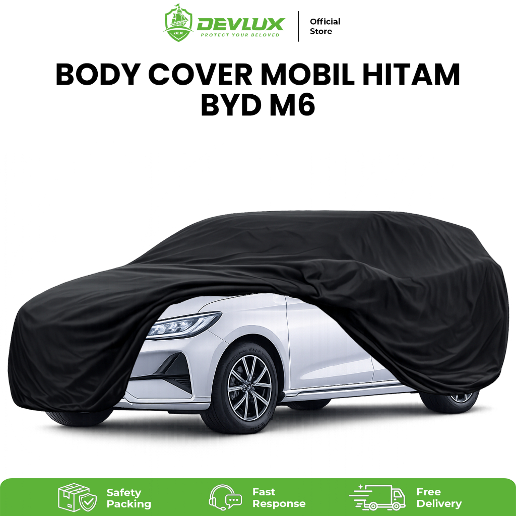 Jual Devlux Body Cover Mobil BYD M6 – Hitam Waterproof Polyester Anti ...