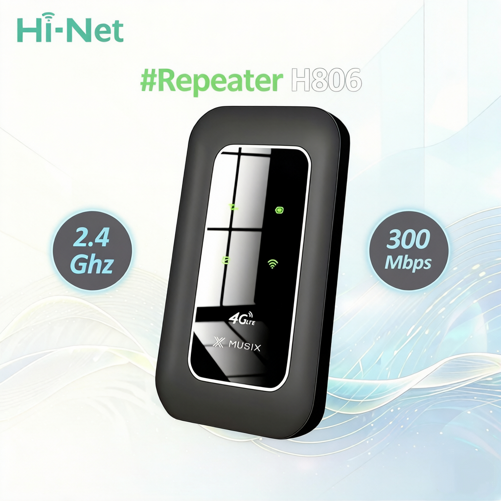 Hi Net H806 Mobile WiFi Hotspot 4G/5G LTE Modem Wireless Router UNLOCK ALL OPERATOR Wi-Fi Sharing Hingga 12 Pengguna Kecepatan Maksimal 300Mbps MIFI SIM Card Bisa Dipakai Keliling Dunia 185 Negara
