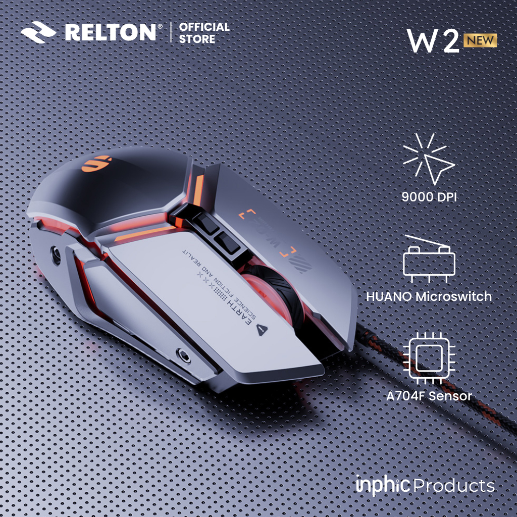 Jual Gaming Mouse W2 Macro Programmable Button RGB 9K DPI Kelas Gaming ...