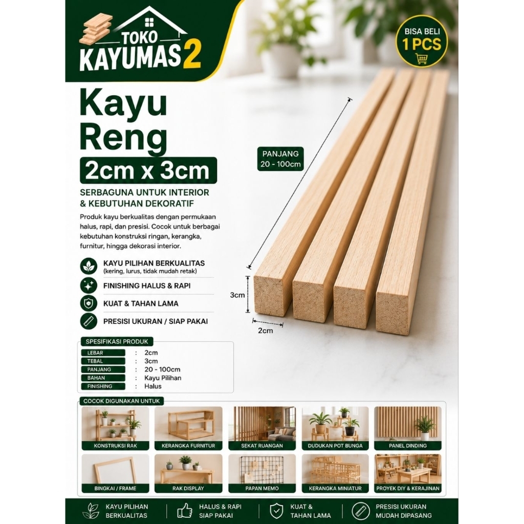 Jual Kayu Reng Terlengkap & Harga Terbaru Juli 2026 | Shopee Indonesia