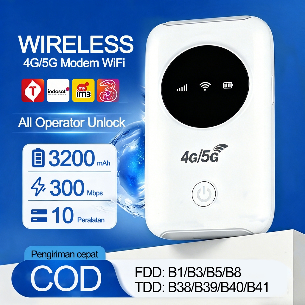 Jual 4G/5G Pocket WiFi Modem | 300Mbps Mifi All Operator sim card ...