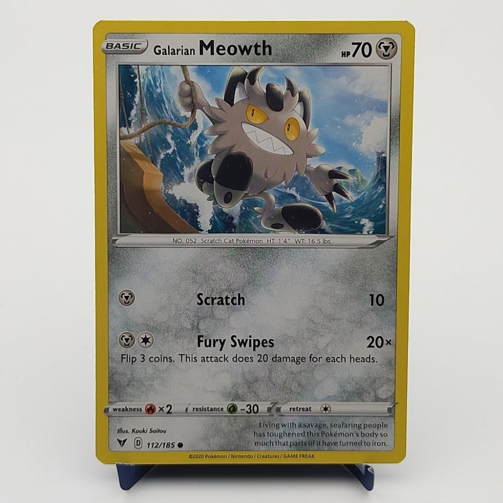 galarian meowth pokemon card value - 126/192 - Rebel Clash the Defending Pokmons attacks do 20 less damage (before applying Weakness and Resistance) Jual Kartu TCG Pokemon EN