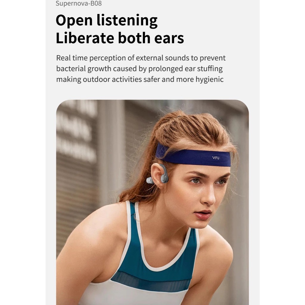 Jual Supernova B08 Earphone Bluetooth 5.4 Sports Wireless Headphones ...