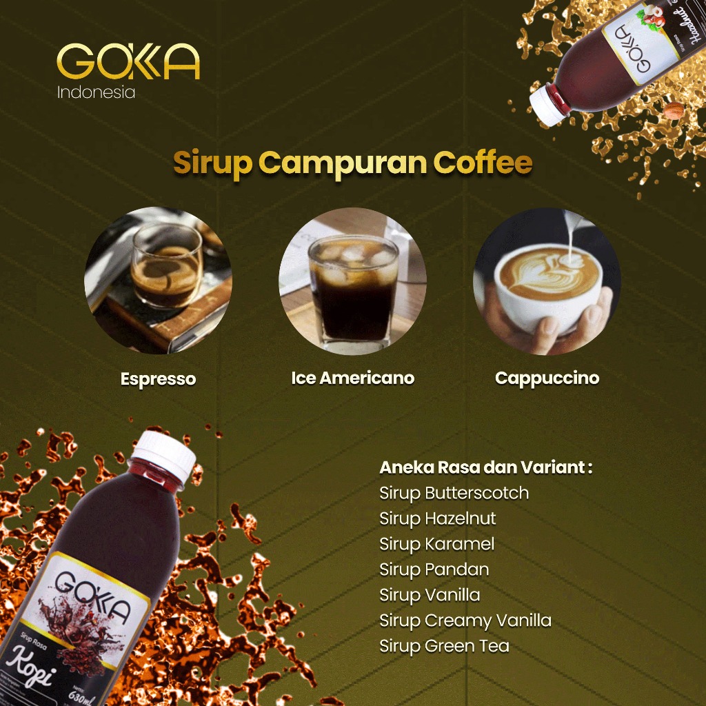 Jual Sirup Minuman Gokka Rasa Mint / Gokka Syrup Rasa Mint 630ml ...