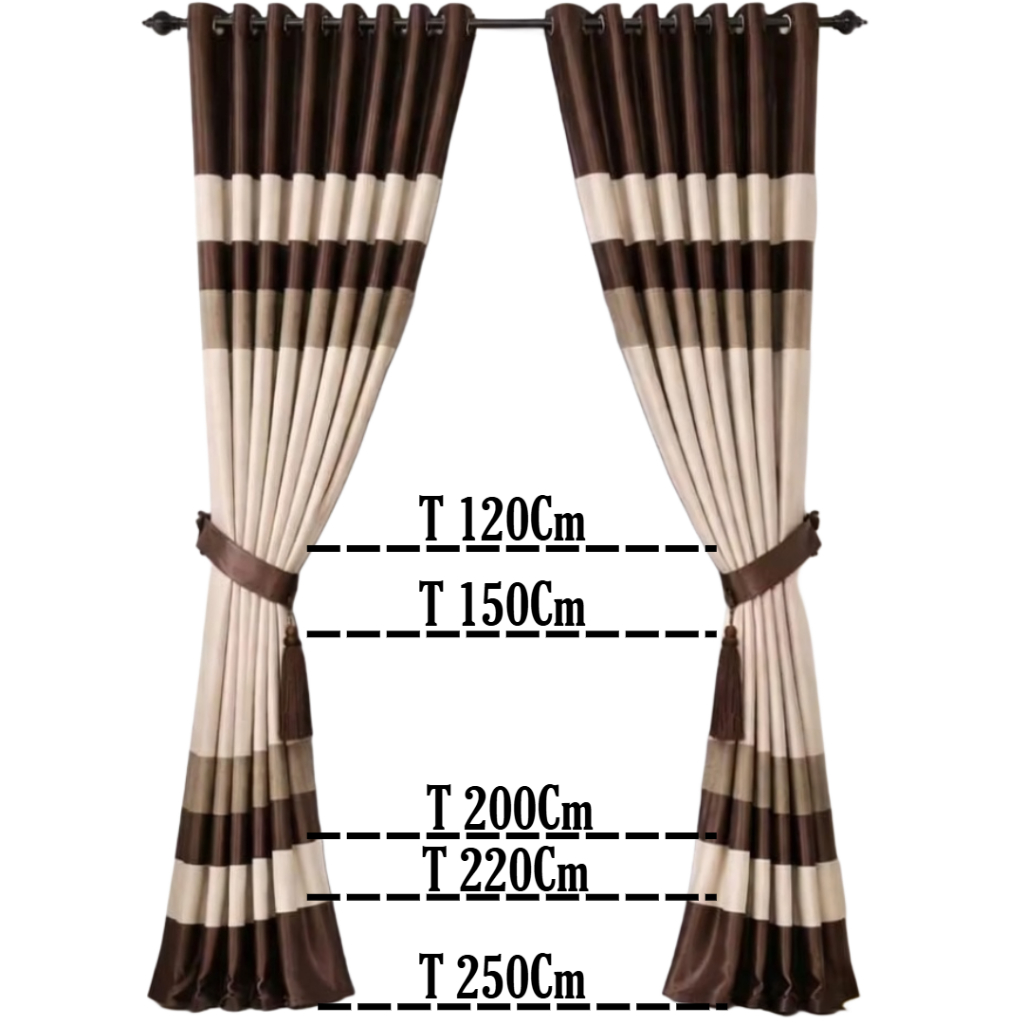 Gorden Jendela Pintu Blackout Motif Import Premium Tebal Aesthetic Panjang Pendek Tirai Gulung