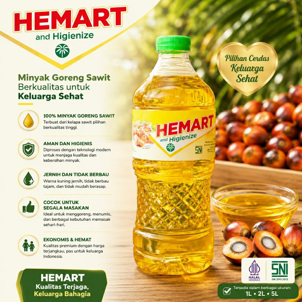Jual Minyak Goreng Hemart 500ml 1 Krat Isi 12 Botol - Minyak Premium ...