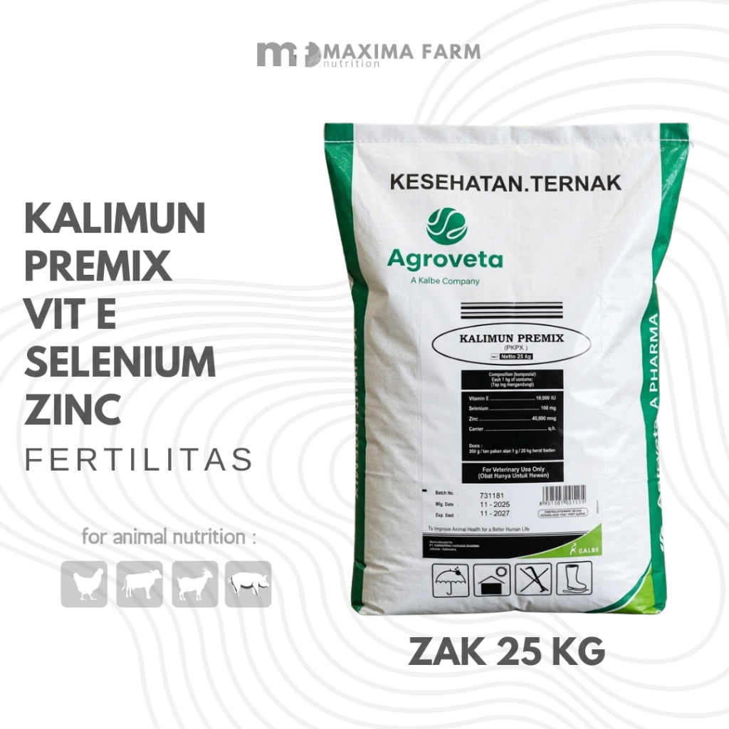 Jual KALIMUN PREMIX Vitamin E Selenium Zinc | Anti Stres & Kesuburan ...