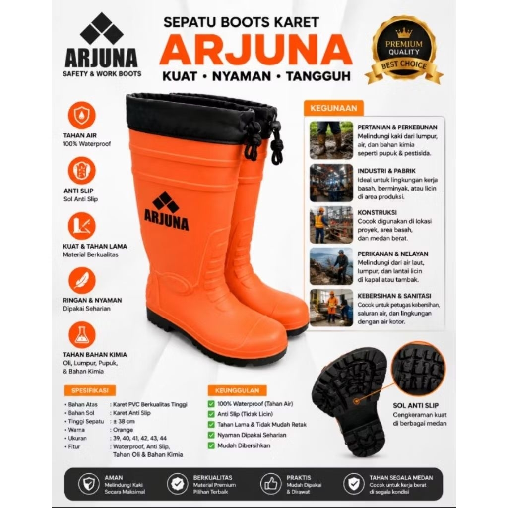 Jual Krisbow Sepatu Boot Karet Terlengkap & Harga Terbaru Mei 2026 ...