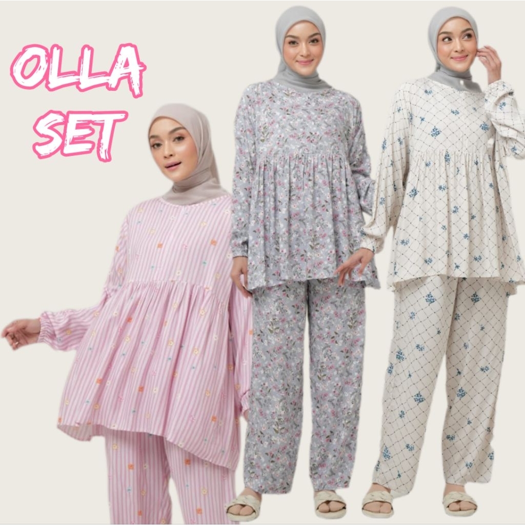 Jual OLLA SET | Set Rayon Rampel Baju Hamil Menyusui Adem Nyaman widdy ...