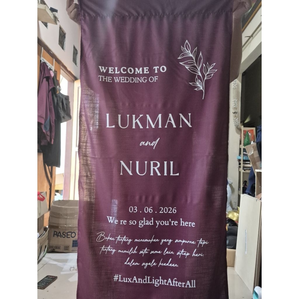 Jual Wedding Sign Kain Custom | Shopee Indonesia