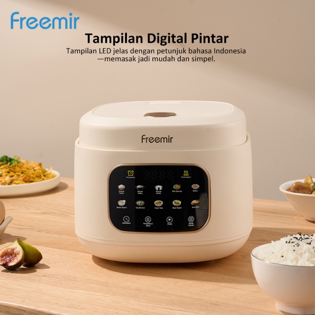 Jual freemir electric Rice Cooker Low Sugar 30% | Clean Eating Cooker 1 ...