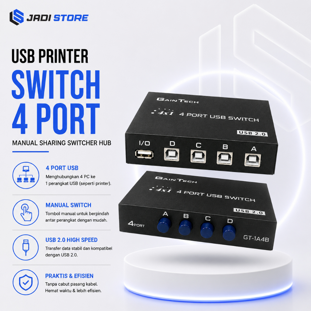 Jual USB Printer Switch 4 2 Port Manual Sharing Switcher Hub Alat ...