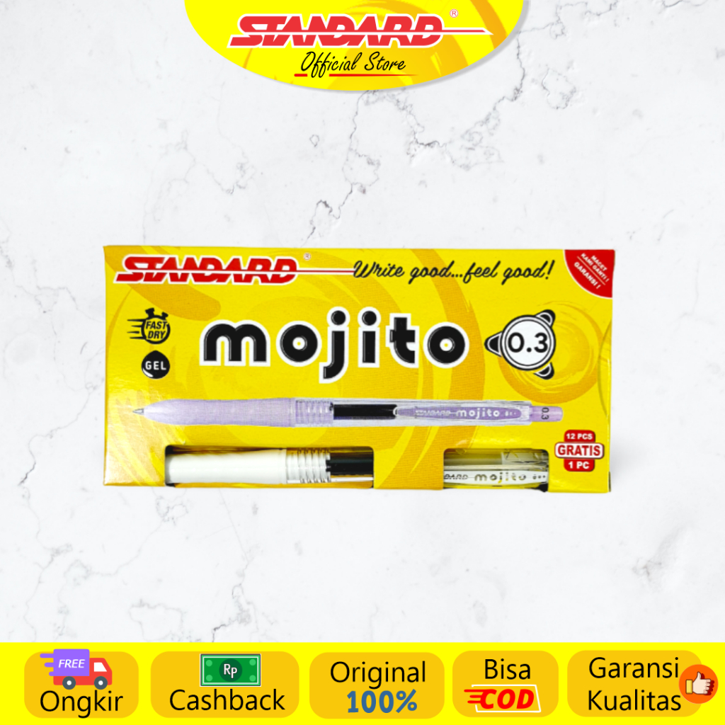 Standard - Pulpen Mojito 0.3 Gel ( Alat Tulis / Pen / Ballpoint / Pena ) (2)