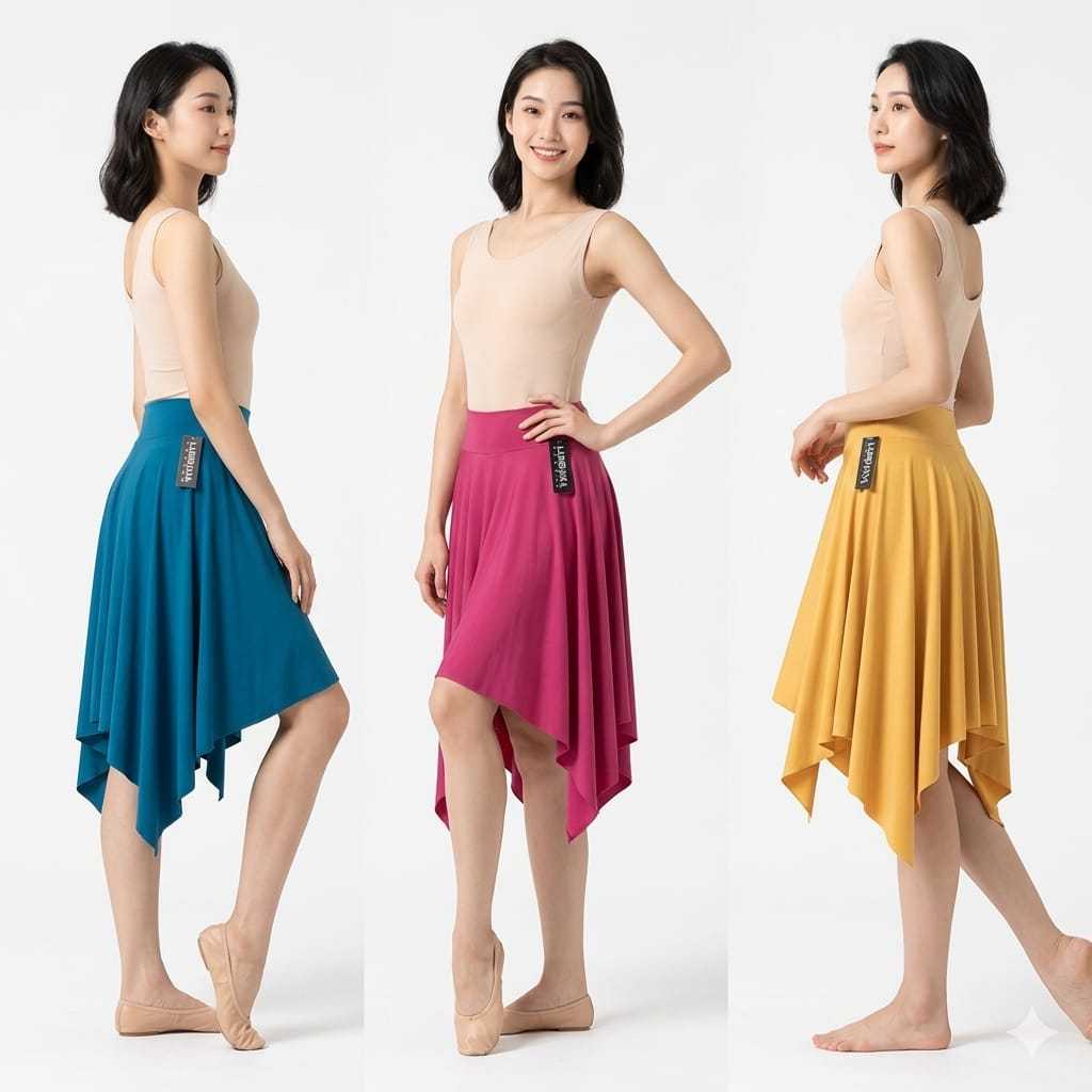 Jual Rok midi line dance senam zumba model simetris kain premium tidak ...