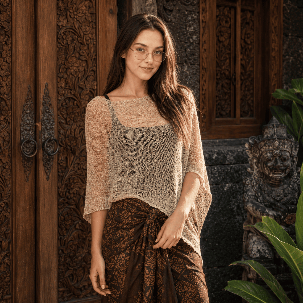 Baju Pantai Wanita Poncho Jaring | Summer Outfit Beachwear…