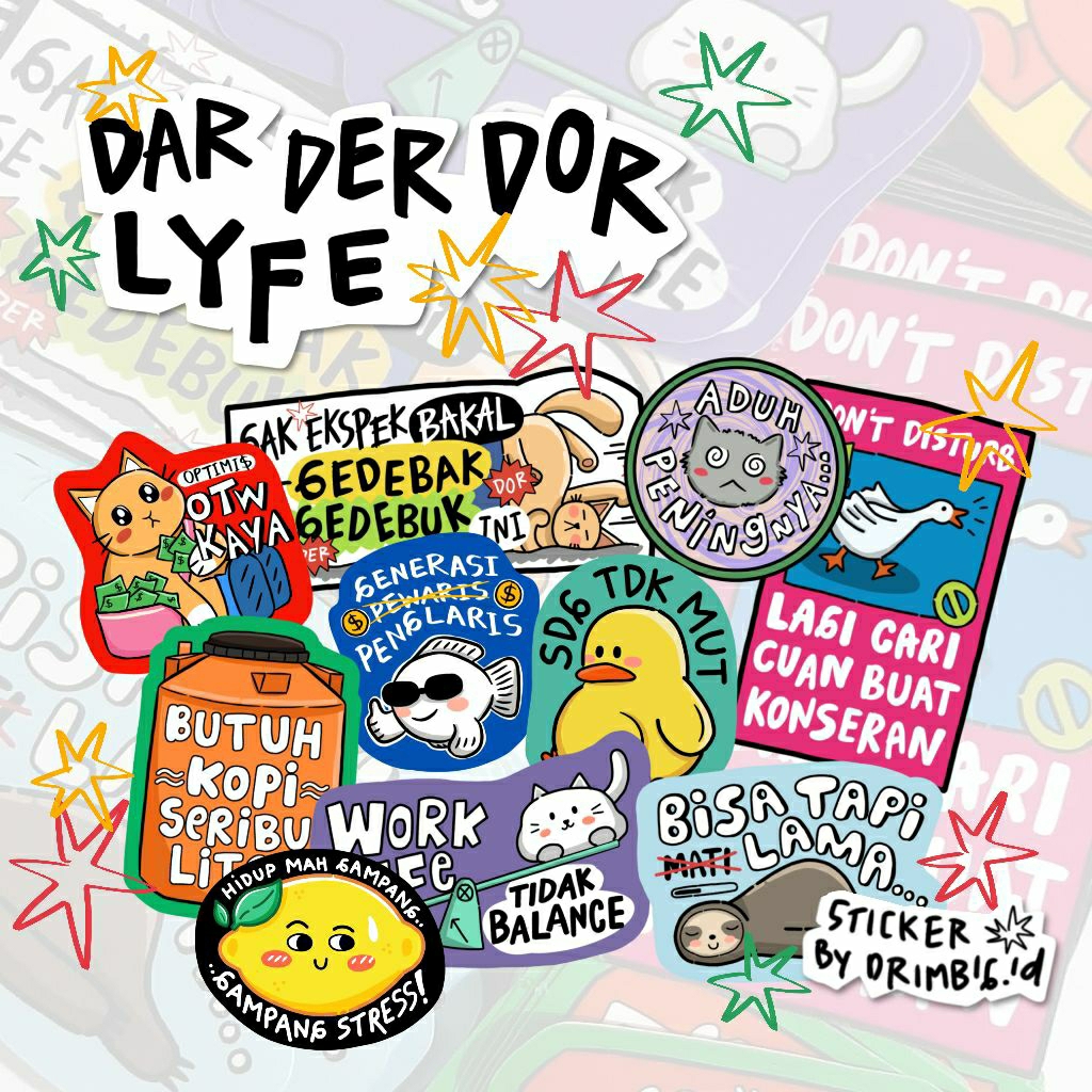 Jual [MINIMAL CO 10K] STICKER DECO DARDERDOR LYFE | Ready Stock ...