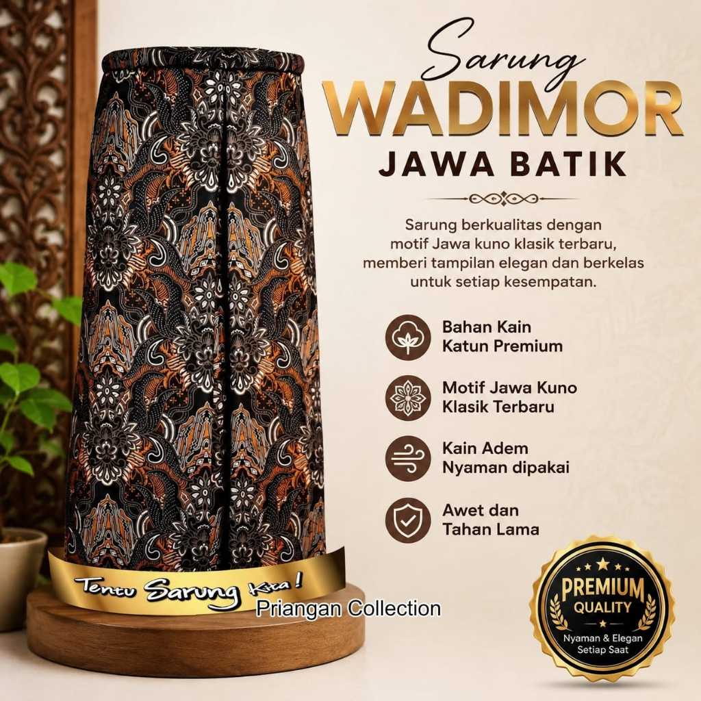 Sarung wadimor batik premium jawa batik wakanda kain sarung katun tebal perlengkapan sholat gus iqdam