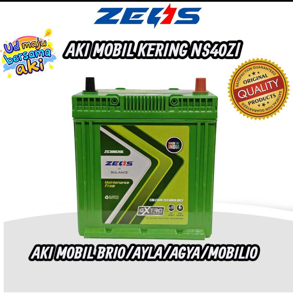 Aki Mobil Honda Brio/Mobilio/Freed NS 40ZL aki kering MF zeus  aki mobil honda freed/brio/mobilio