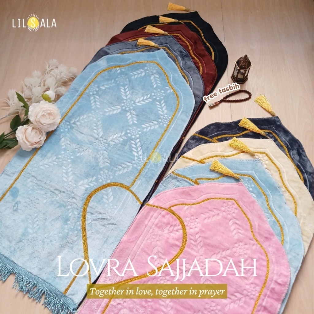 [LEMBARAN] LILSALA Sajadah Lovra Couple Premium Embossed Anti Slip Set Kado Pernikahan
