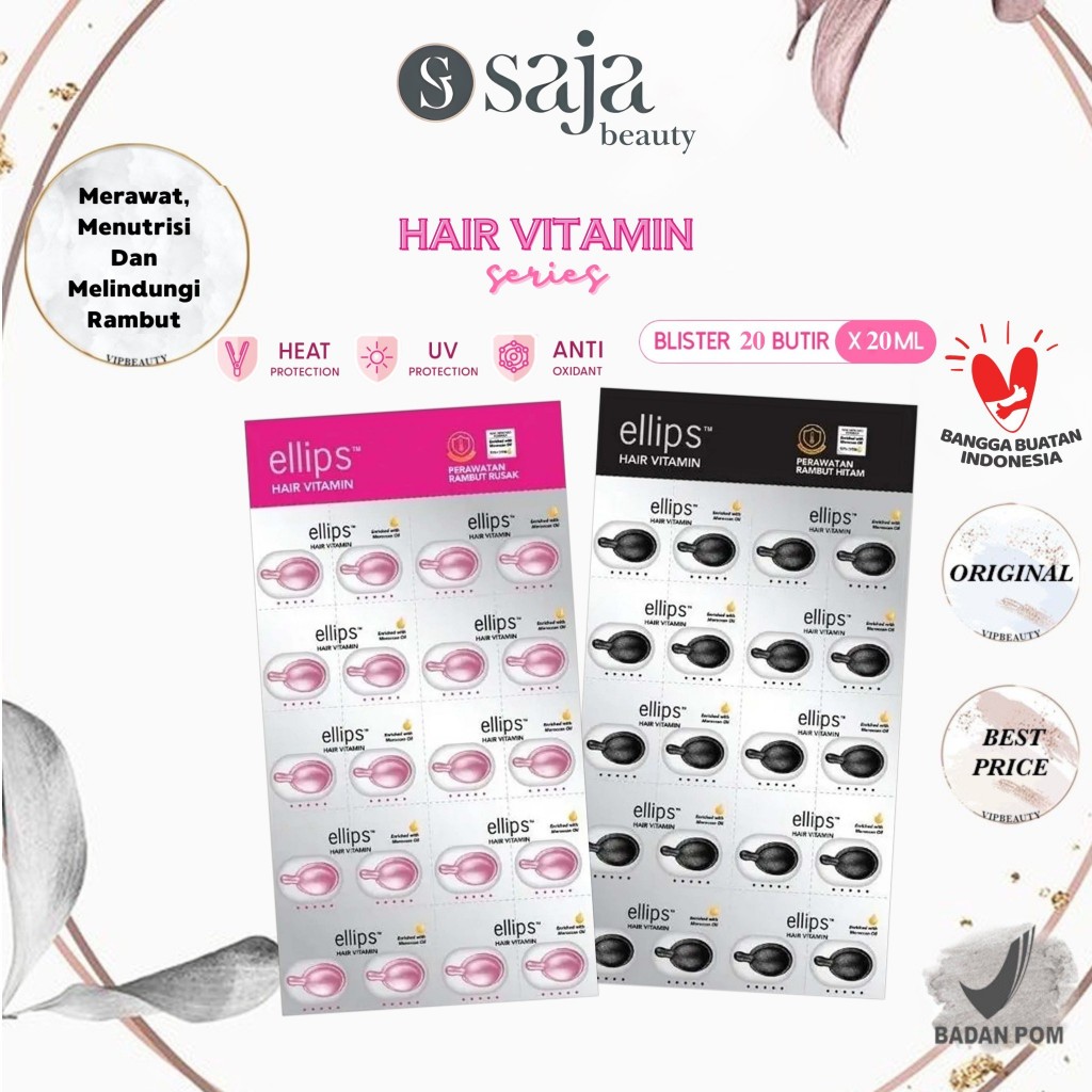 Jual ELLIPS Hair Vitamin isi 20 Capsules | Elips Perawatan Rambut Hitam ...