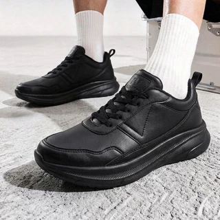 VINZKA - Sepatu Sneakers Pria Wanita Casual Hitam Phylon Ringan Terbaru ZOOMA Series Sepatu Sekolah Sintet