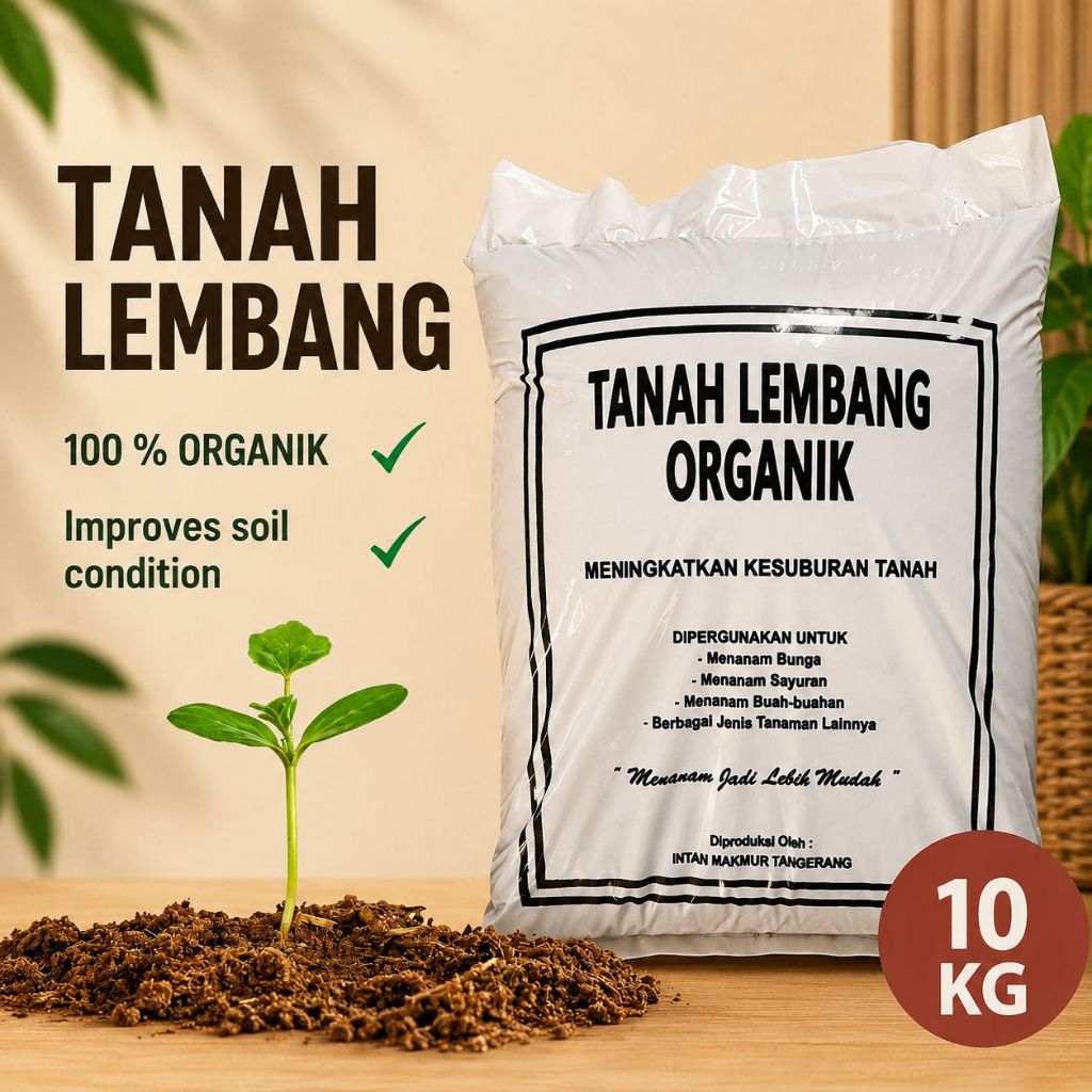 MEDIA TANAM TANAH LEMBANG ORGANIK INTAN MAKMUR KEMASAN PABRIK VIA GOSEND GRAB - TANAH LEMBANG SABLON
