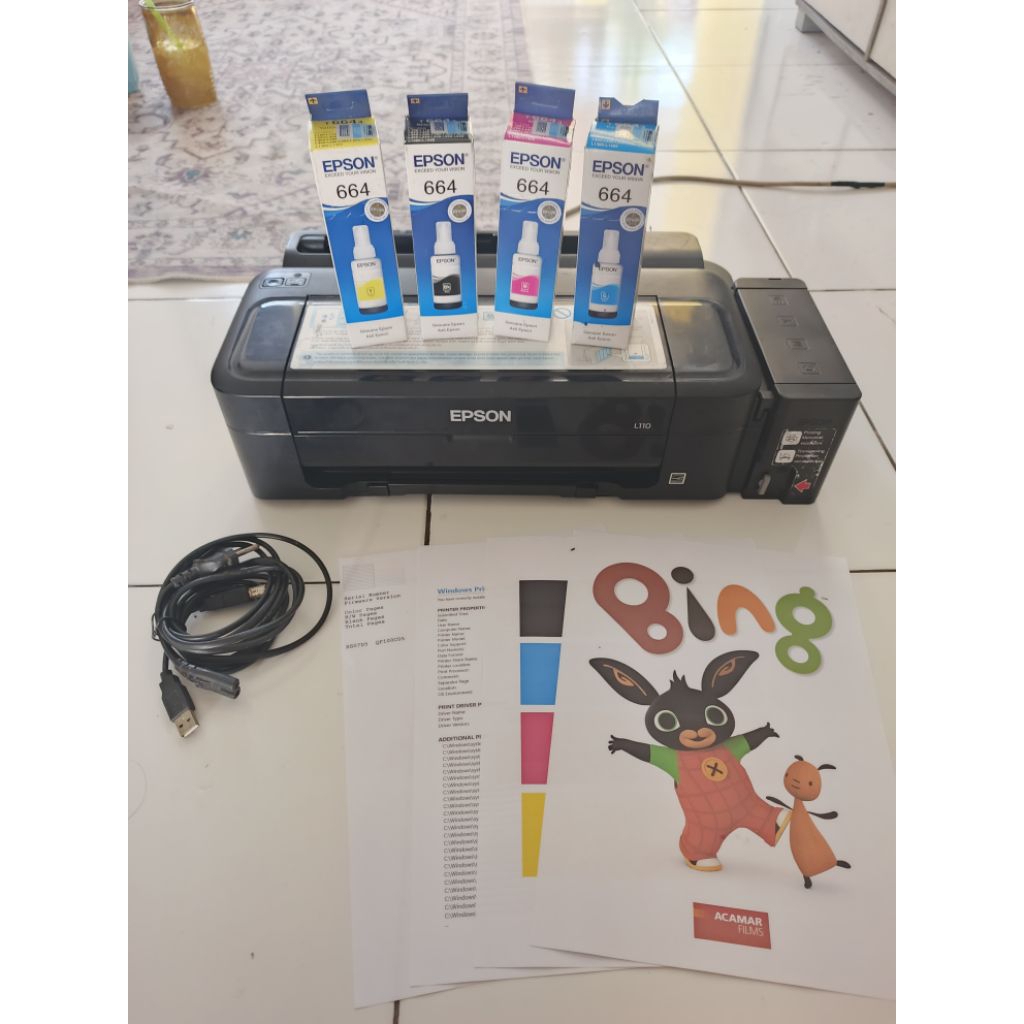 Jual Printer Epson L110 bekas / second normal full nozzle | Shopee ...