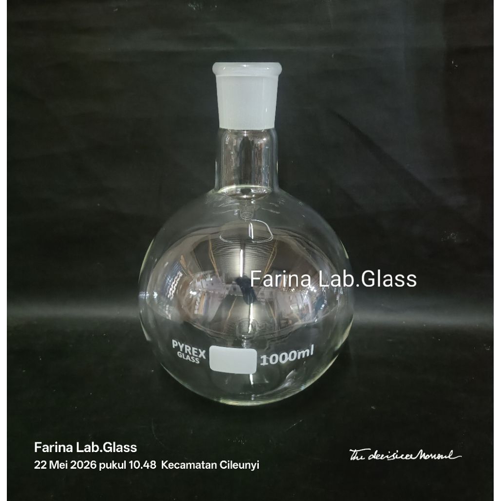 Jual Boiling Flask-Labu Didih 1000ml Round Bottom Ns 29/32 Pyrex Class ...