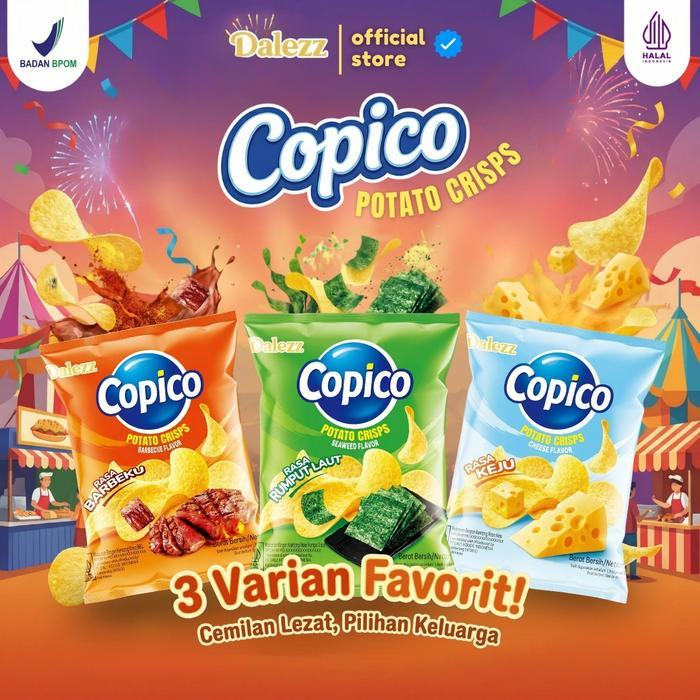Jual COPICO CHIPS Snack Cemilan Kentang Original Rumput Laut Keju Bbq ...