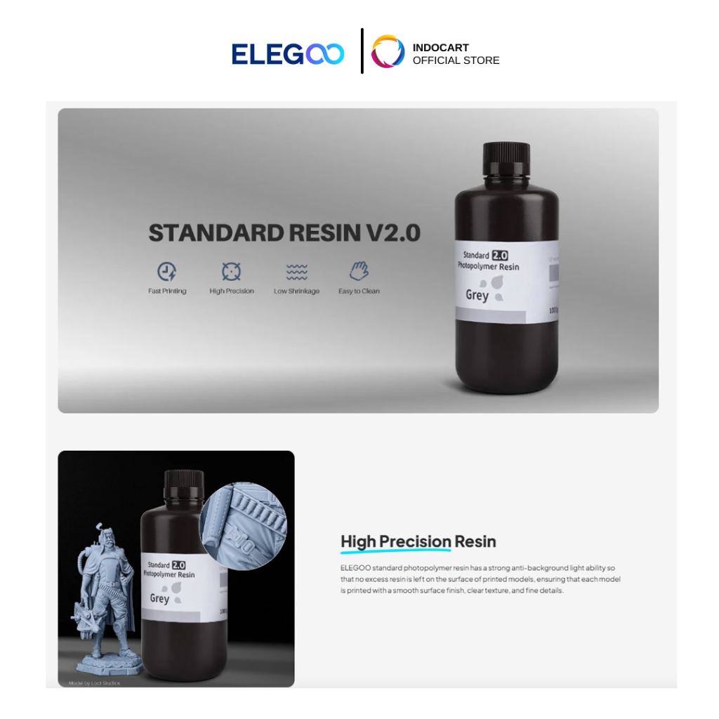 Jual Elegoo Standard 2.0 3D Printer Resin-1Kg | Shopee Indonesia