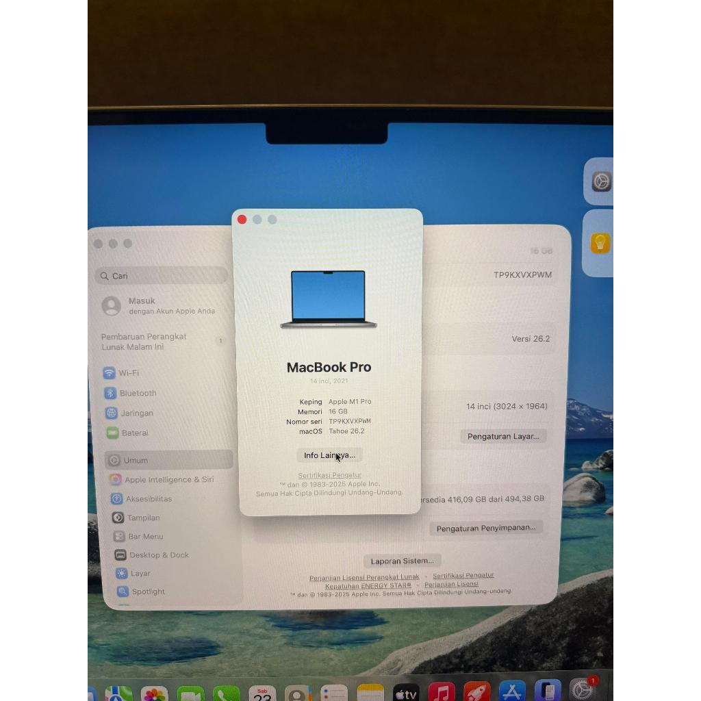 Jual Macbook Pro M1 Pro 2021 RAM 16gb ssd 512gb 14 inch mulus | Shopee ...
