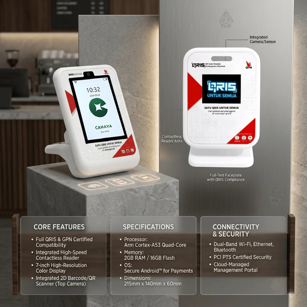 Jual CAHAYA QRIS Sound Box Mesin Pembayaran Digital dengan speaker ...