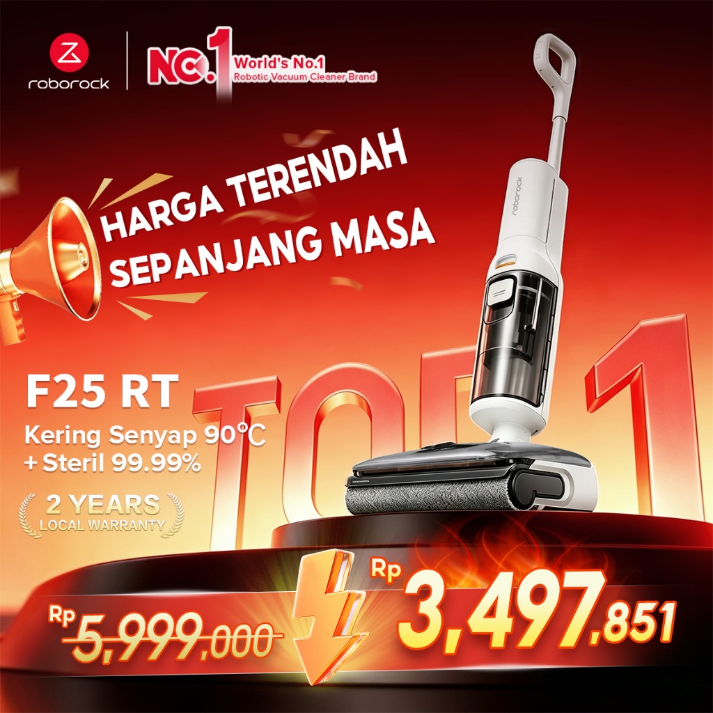 Jual [Harga Terendah Sepanjang Masa] Roborock Robot Vacuum Cleaner F25 ...