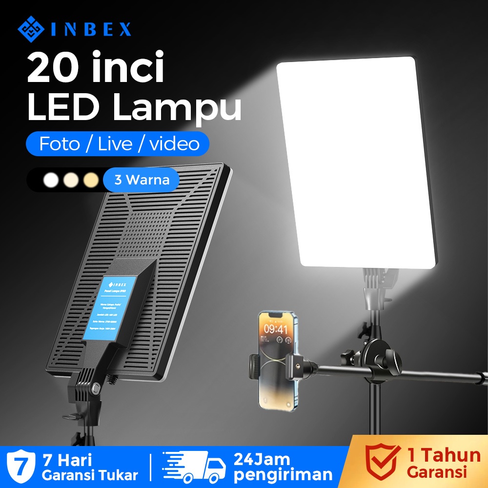 Jual INBEX IP80D Lighting LED 80W Lampu Konten Kreator Tripod Live ...