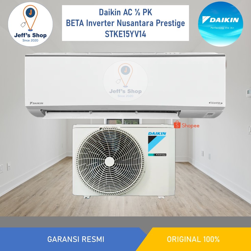 Jual Daikin AC 1/2 PK BETA Inverter Nusantara Prestige - STKE15YV14 ...