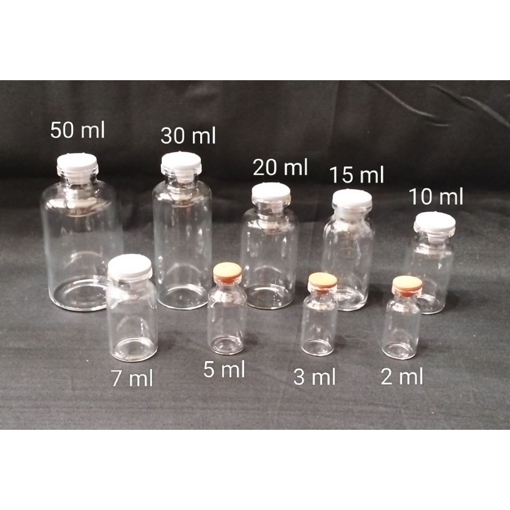 Jual Botol vial baru / vial bening / vial kaca | Shopee Indonesia