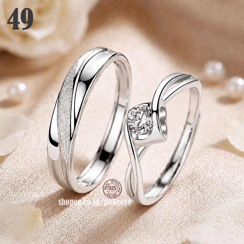 Jual Cincin Couple Perak Cincin Silver Tunangan/ Kawin/ Nikah Pria ...