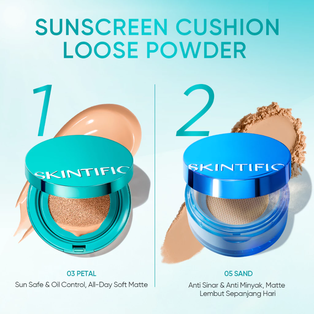 SKINTIFIC - PERFECT STAY SERUM MATTE CUSHION FOUNDATION SPF 50 PA++++ | Soft Matte Finish Menghalusk