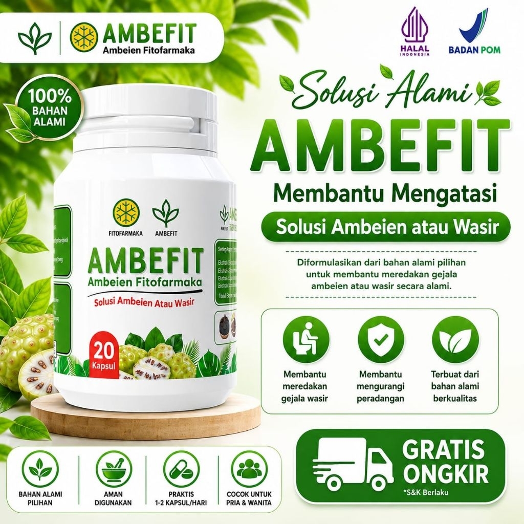 TERLARIS AMBEFIT Cepat Mengatasi Ambeien / Wasir Benjolan Halal Bpom