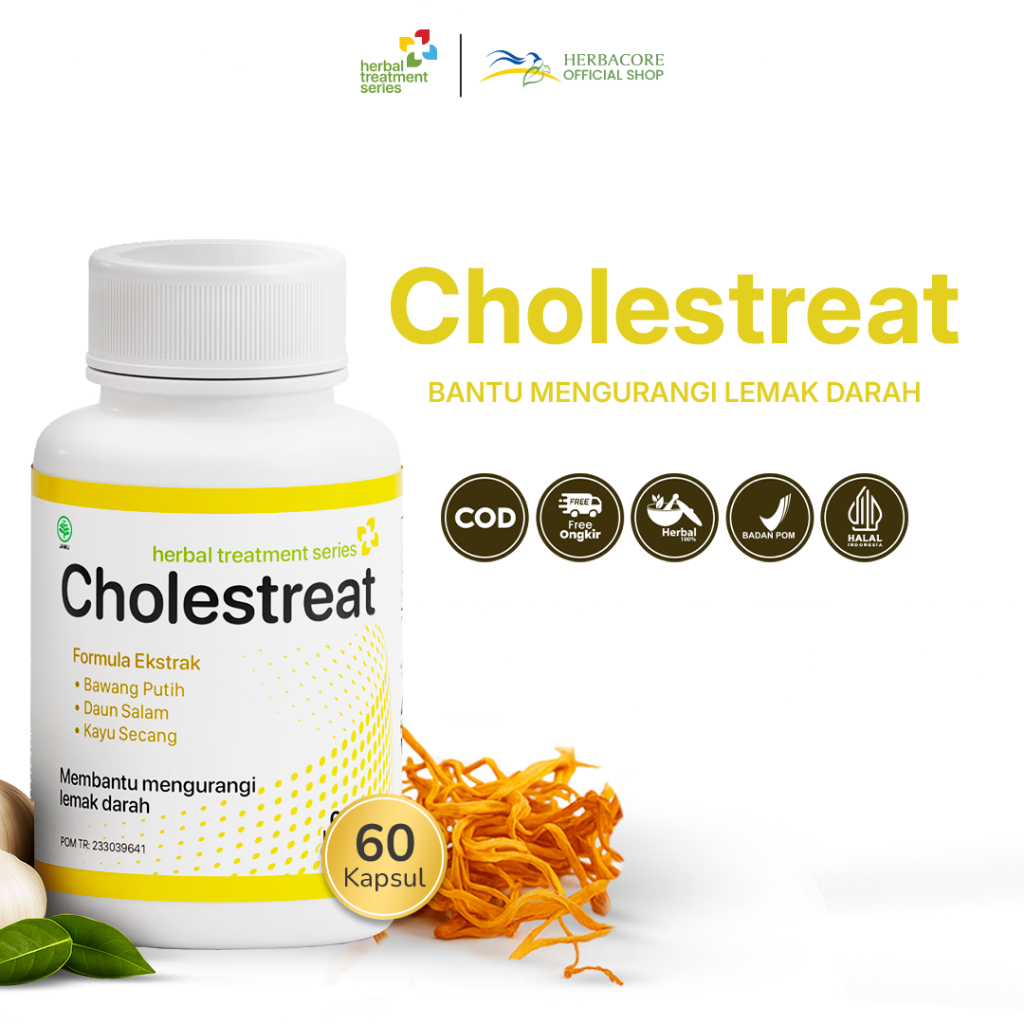CHOLESTREAT - Obat Kolesterol Herbal Treatment Series - 60 Kapsul