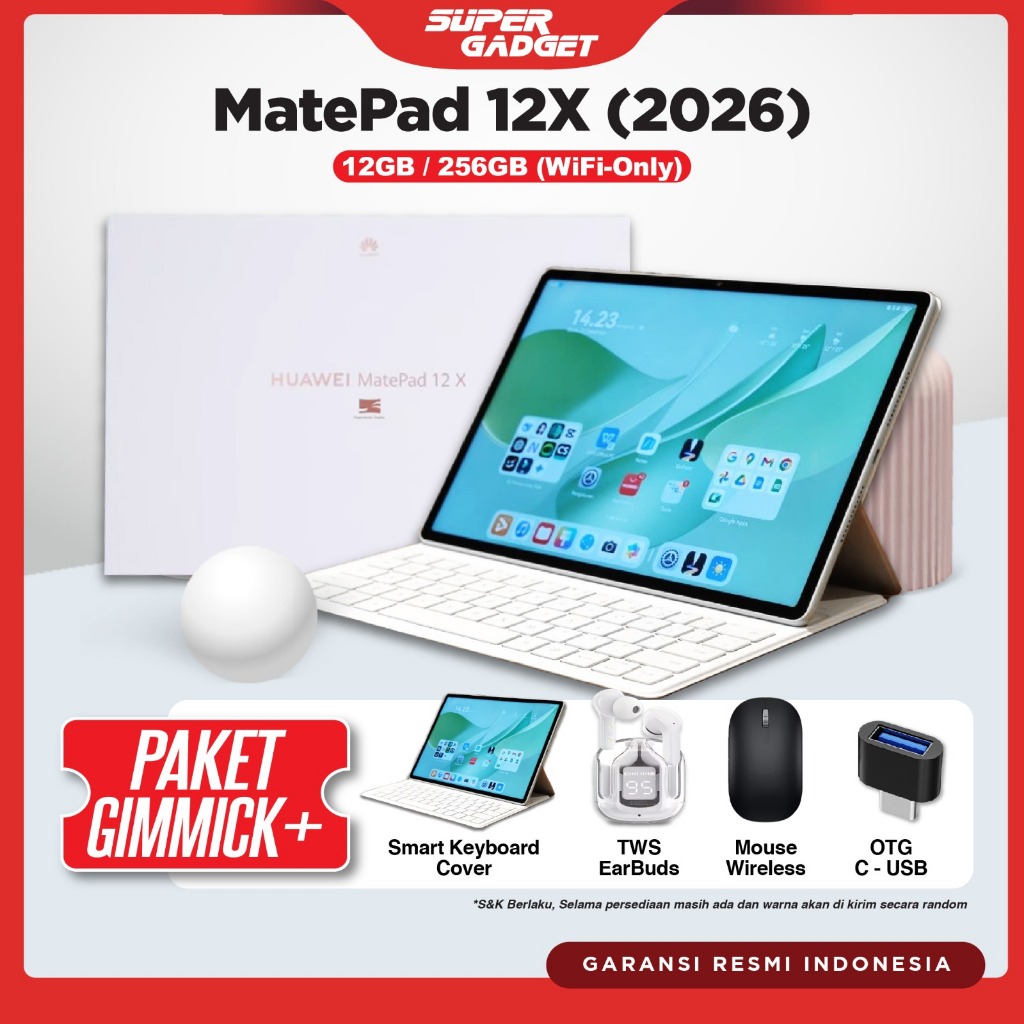 HUAWEI MatePad 12X PaperMatte フルセット 付属品 Jual Huawei Matepad 12 X 2026 12/256 GB Tablet 12X Ultra-clear