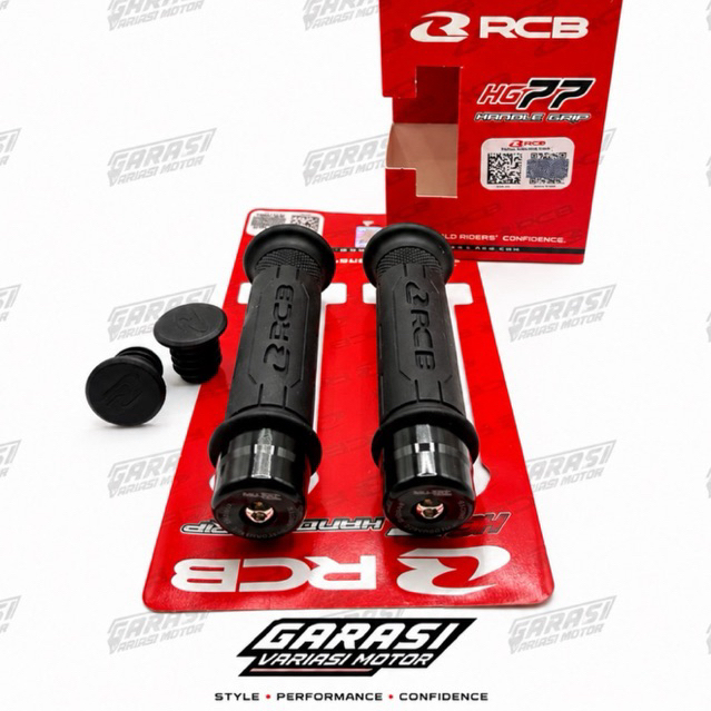 RCB ORIGINAL HG77 Handgrip + Jalu Stang CNC Anti Karat | Anti Licin | Universal Motor | Paket Hemat