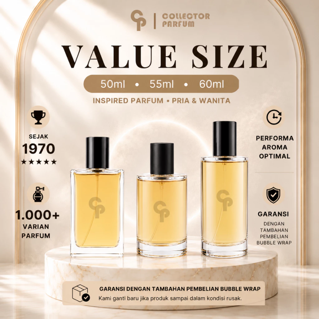Collector Parfum - Parfume Refill 50|55|60 ML Pria Wanita Wangi Tahan Lama - EDP Isi Ulang Bandung