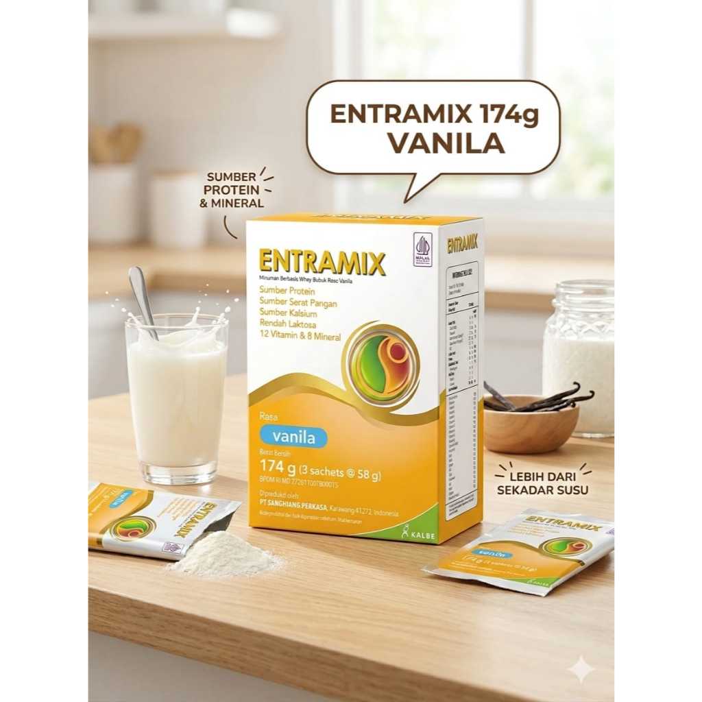 Jual Entramix Susu Bubuk – Nutrisi Seimbang Dewasa & Lansia | Vanilla ...